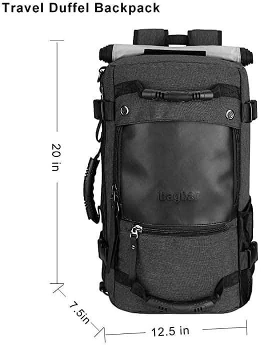 Ibagbar Canvas Backpack Travel, Hiking, Camping Bag
