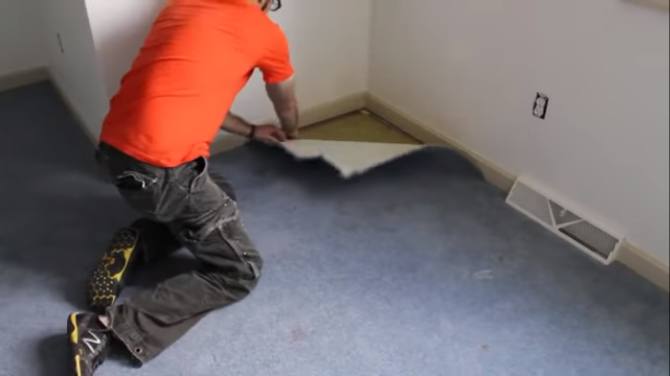 Removing The Old Carpet