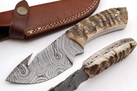 SharpWorld Beautiful Damascus Gut Hook Knife