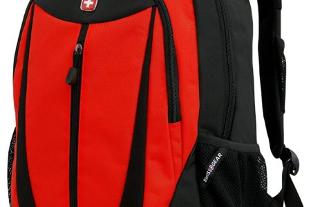Swiss Gear SA3077 Black with Red Lightweight Laptop Backpack