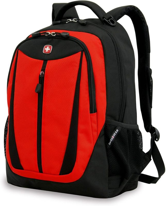 Swiss Gear SA3077 Black with Red Lightweight Laptop Backpack