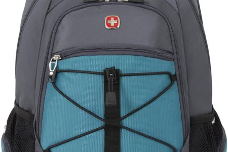 Swiss Gear SA6799 Gray with Teal TSA Friendly ScanSmart Laptop Backpack