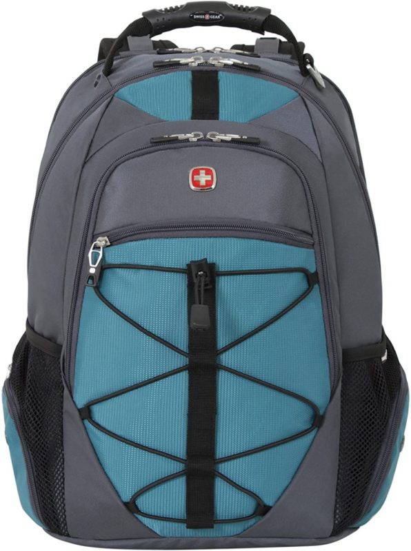 Swiss Gear SA6799 Gray with Teal TSA Friendly ScanSmart Laptop Backpack