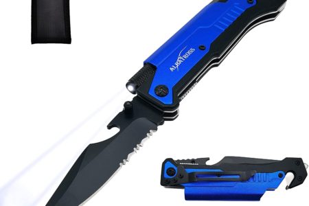 ALBATROSS Best 6-in-1 Survival Tactical Military Folding Pocket Knives