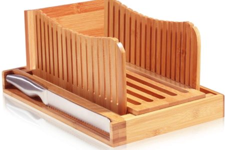 Bambusi Bread Slicer Cutting Guide with Knife 