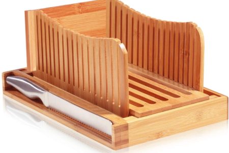 Bambusi Bread Slicer Cutting Guide with Knife
