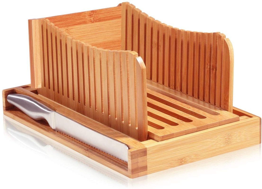 Bambusi Bread Slicer Cutting Guide with Knife