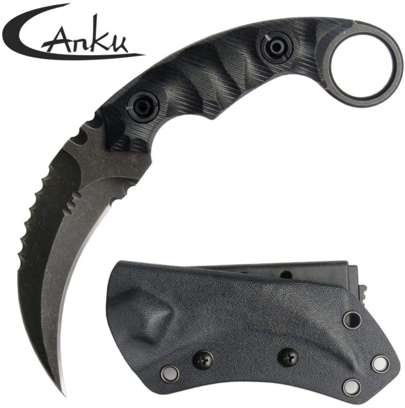 Canku C1691 Fixed Blade Knife D2 Steel G10 Handle 4 Inches
