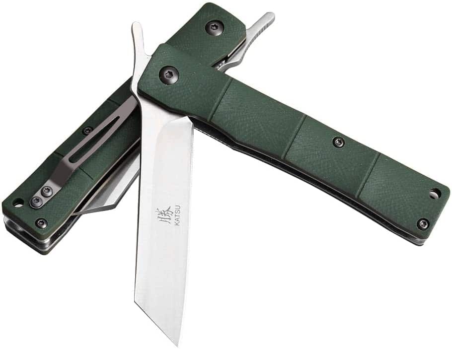 Japanese Razor Pocket Folding Knife with Pocket Clip