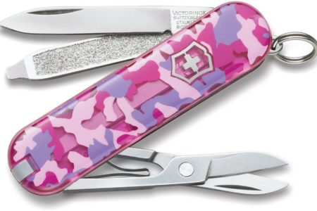 Victorinox Swiss Army Classic SD Pocket Knife, Pink Camo