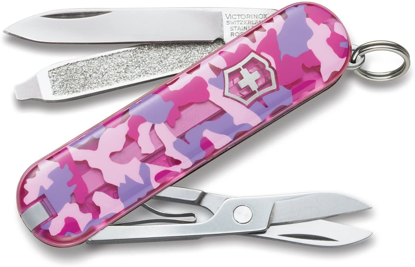 Victorinox Swiss Army Classic SD Pocket Knife, Pink Camo