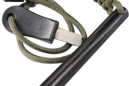 bayite 4 Inch Survival Ferrocerium Drilled Flint Fire Starter Ferro Rod Kit