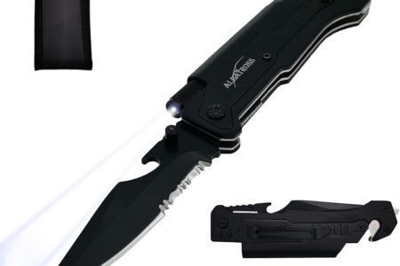 ALBATROSS Best 6-in-1 Survival Tactical Military Folding Pocket Knives