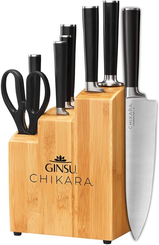 Ginsu Gourmet Chikara Series Forged 8-Piece Japanese Steel Knife Set