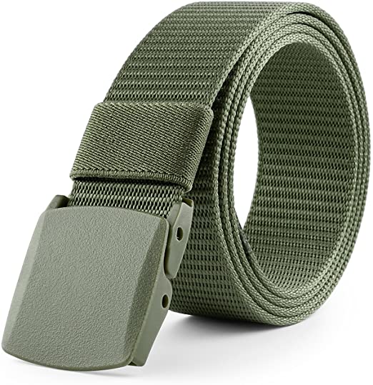 JASGOOD Nylon Canvas Breathable Military Tactical Men Waist Belt With Plastic Buckle