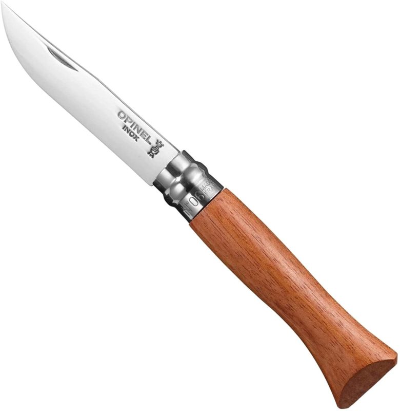 Opinel No6 Stainless Steel Folding Pocket Knife – Premium Wood Handles