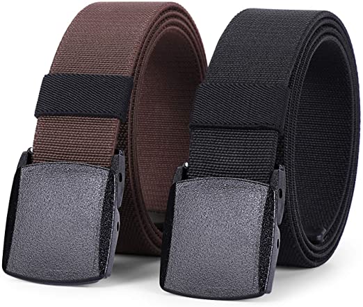 WHIPPY 2 Pack Elastic Stretch Belt for Men