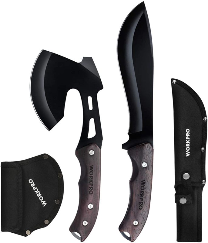 WORKPRO Axe and Fixed Blade Knife Combo Set
