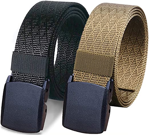 WYuZe 2 Pack Nylon Belt Outdoor Military Web Belt