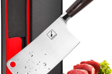 Imarku Cleaver Knife 7 Inch German High Carbon Stainless Steel Chopper Knife