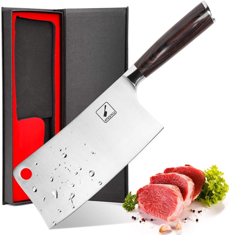 Imarku Cleaver Knife 7 Inch German High Carbon Stainless Steel Chopper Knife
