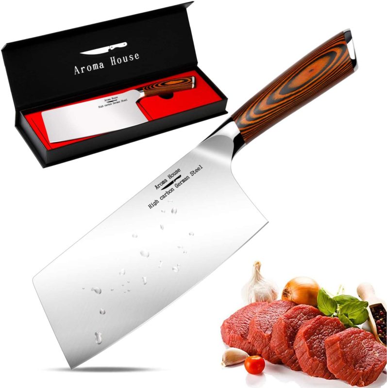 Meat Cleaver, 7 inch Vegetable and Butcher Knife