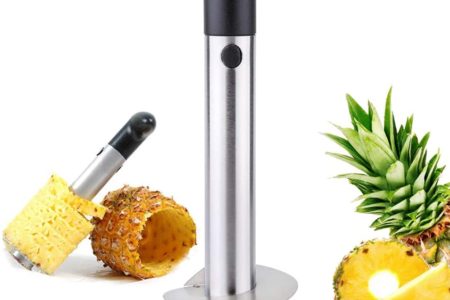Pineapple Cutter Corer Slicer Peeler, Stainless Steel Slicer Stem Remover Cutter Tool -(Sliver)