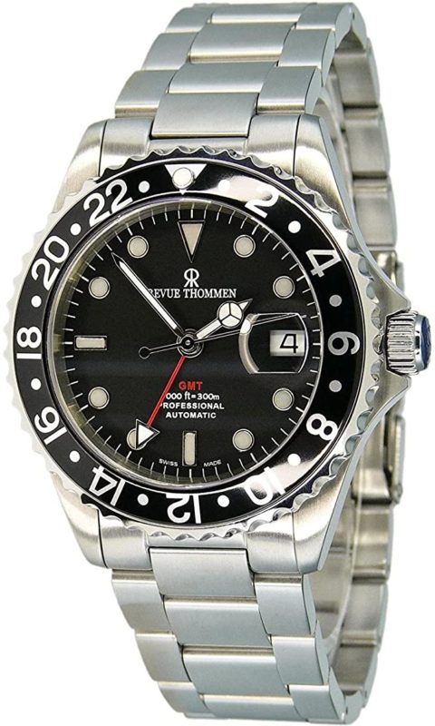 Revue Thommen GMT Professional Men's Stainless Steel Automatic Swiss Made Watch 17572.2137