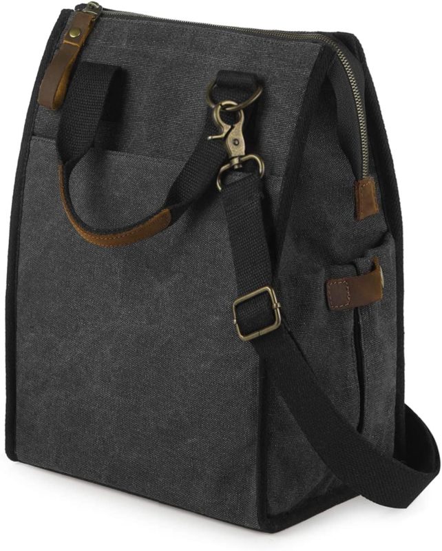 SMRITI Insulated Canvas Lunch Bag 9.6 L Reusable Leakproof Lunch Container