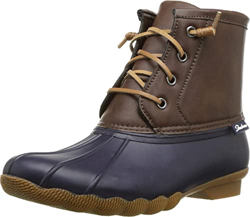 Skechers Women's Pond-Lace Up Mid Duck Boot with Waterproof Outsole Rain