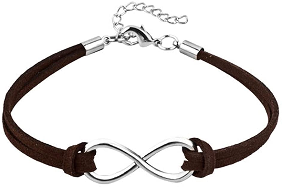 LovelyJewelry Women Infinity Love Multi-Color Rope Handmade Wristband Bracelets for Girls