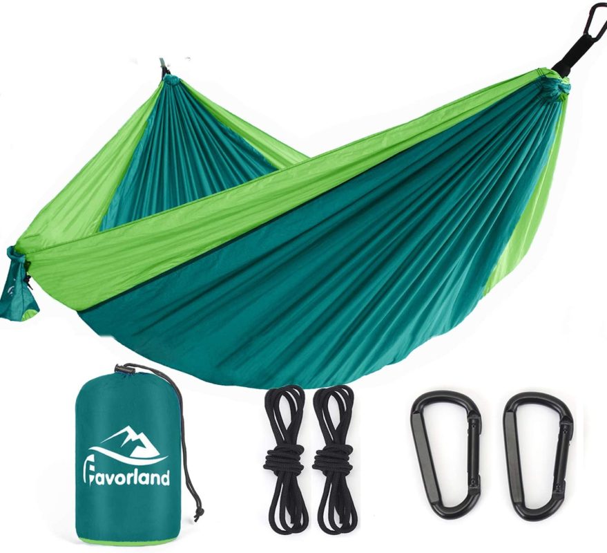 Favorland Camping Hammock Double & Single with Tree Straps