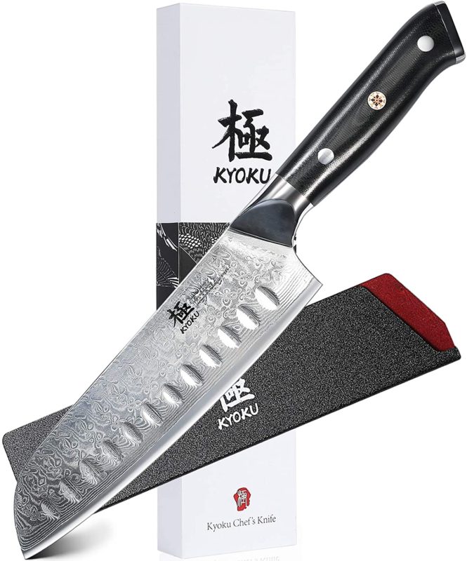 KYOKU Daimyo Series - Damascus Santoku Knife