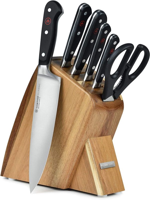 Wusthof Classic 7-piece Slim Knife Block Set (Acacia)