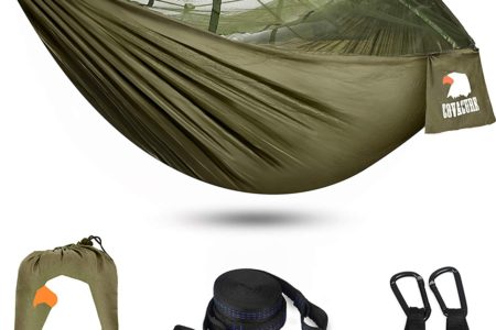 covacure Camping Hammock with Net - Lightweight Double Hammock