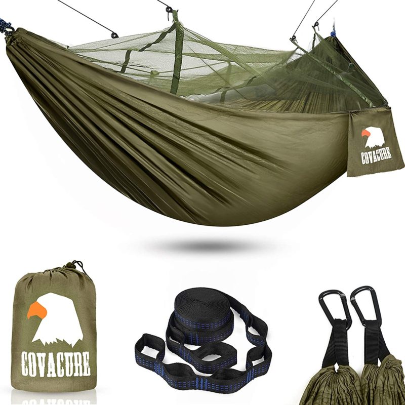 covacure Camping Hammock with Net - Lightweight Double Hammock