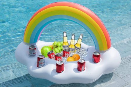 Jasonwell Inflatable Rainbow Cloud Drink Holder