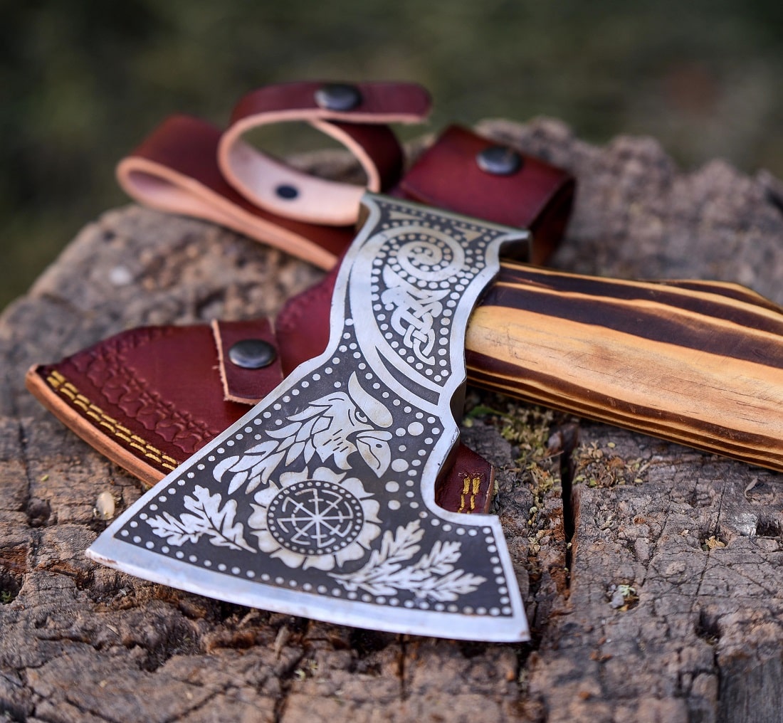 Carbon Steel Engraved Axe Carbon Steel Engraved Axe