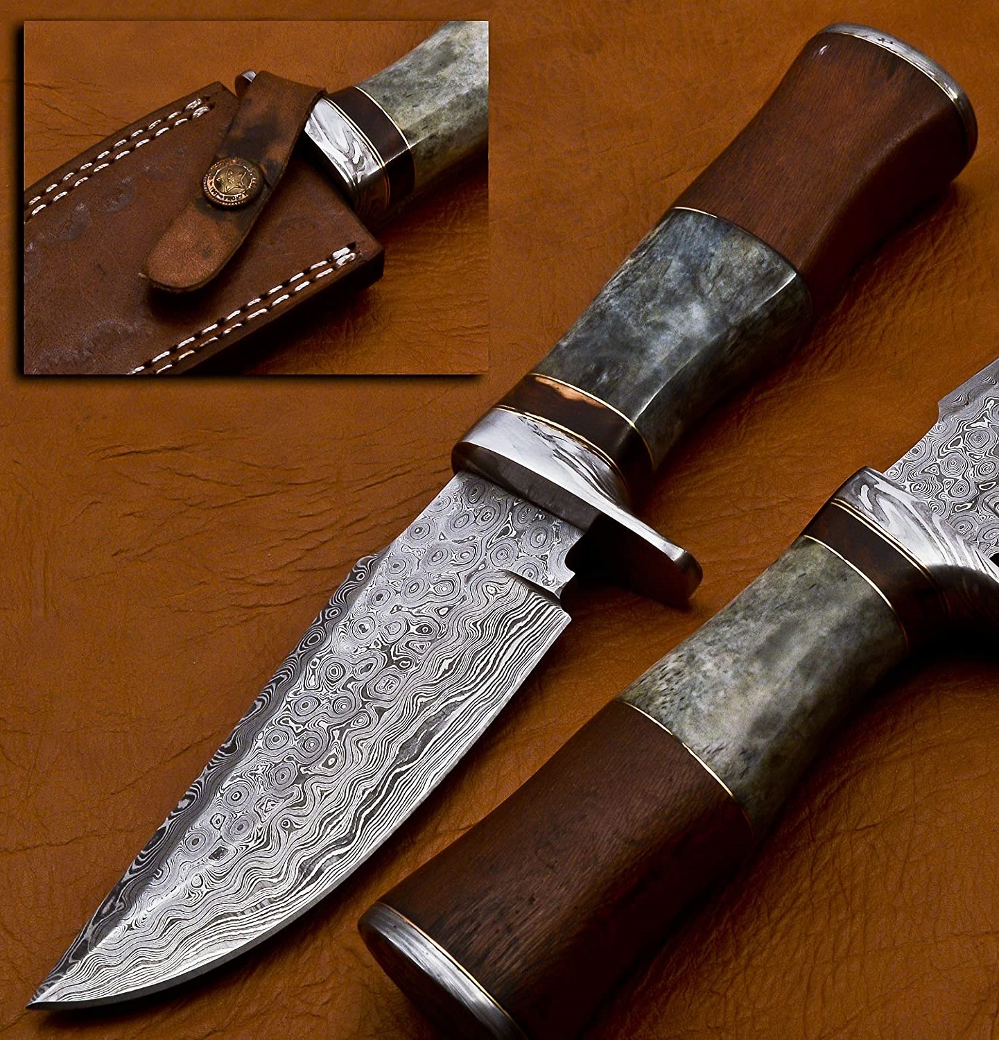 Damascus Steel Skinner Knife Damascus Steel Skinner Knife