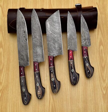 Damascus Kitchen Chef Knife Set