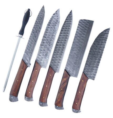 Full Tang Fix Blade Chef Kitchen Knives Set