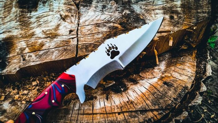 Full Tang Hunting Knife With Lion Claw