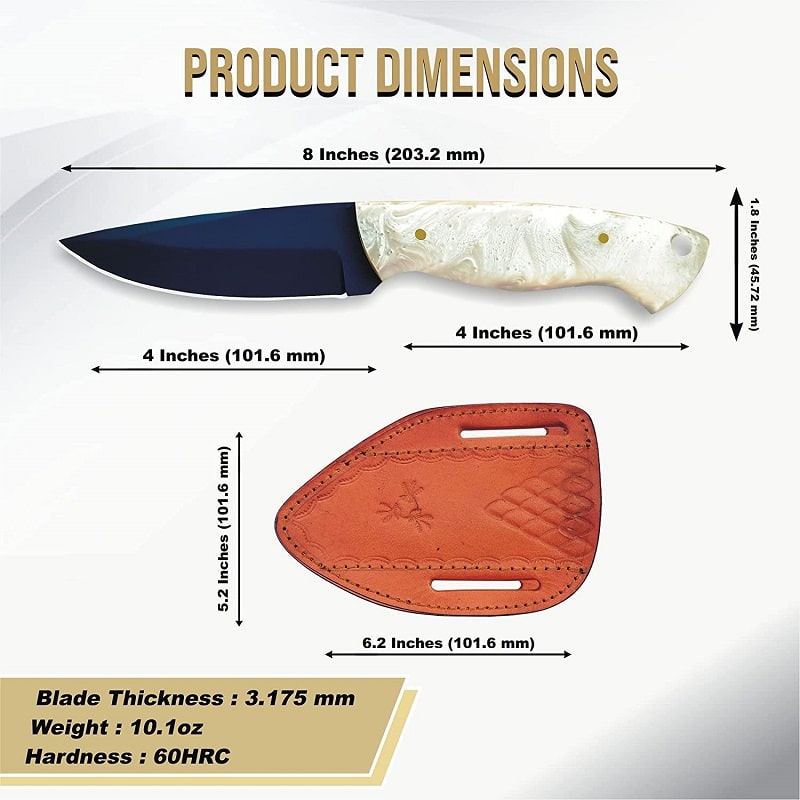 Handmade Fixed Blade Skinning Knife Handmade Fixed Blade Skinning Knife