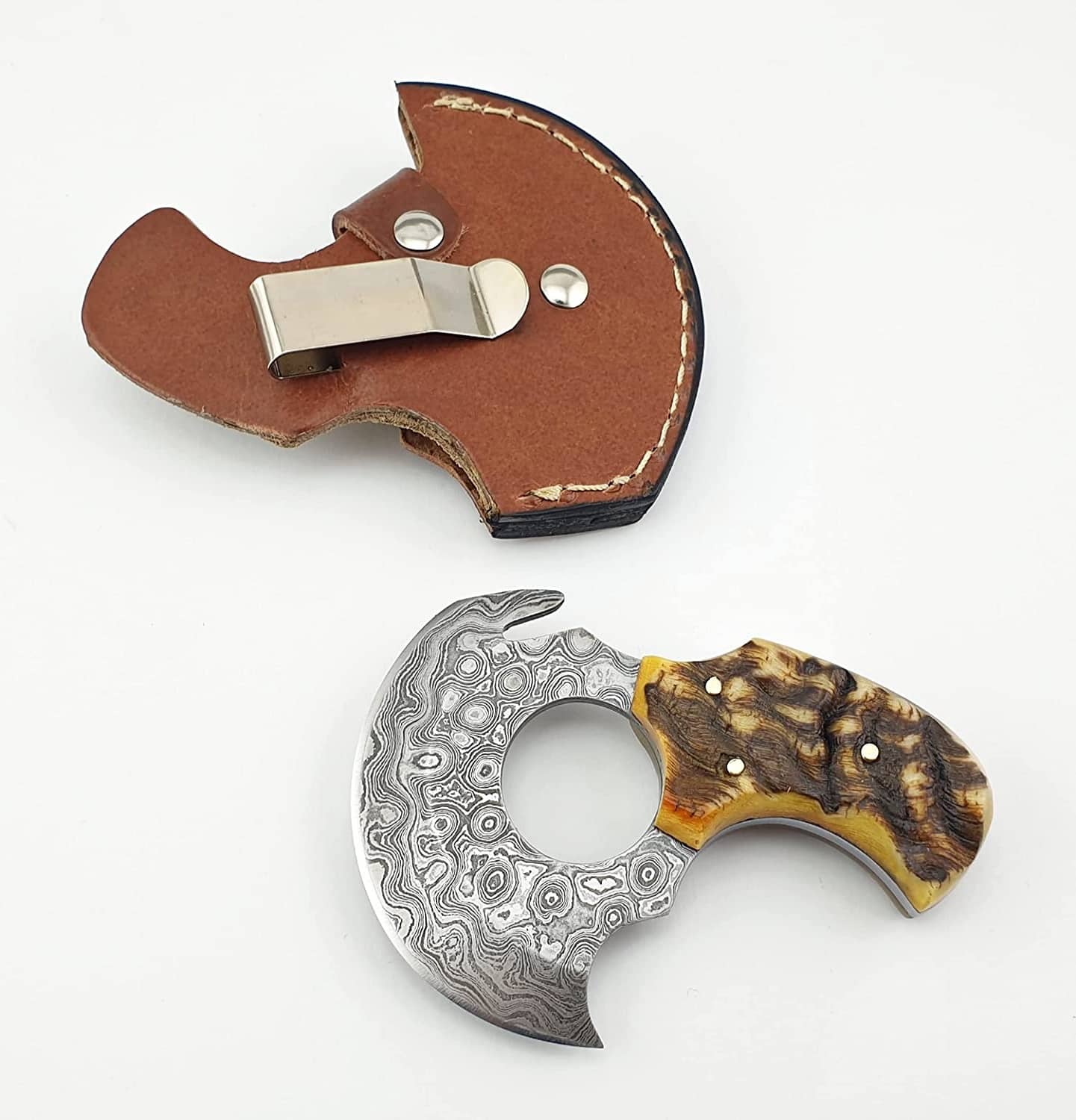 Fix Blade Damascus Mini EDC Knife Fix Blade Damascus Mini EDC Knife