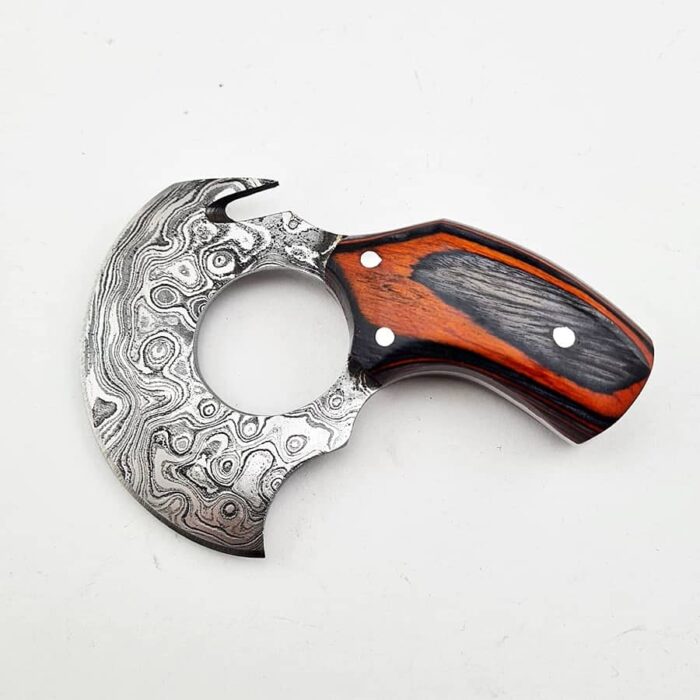 Damascus Steel Mini EDC Skinning Knife