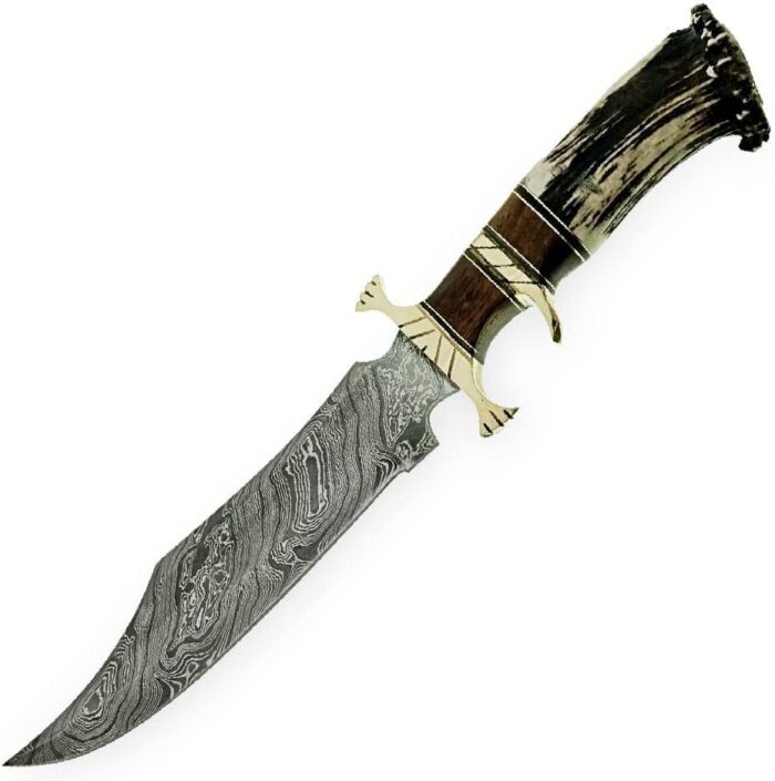 Full Tand Damascus Steel Hunting knife