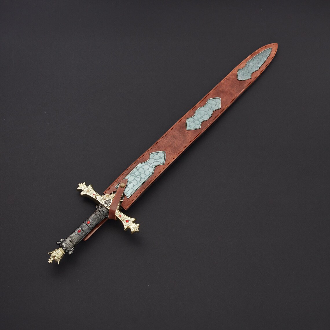 Hand Forged Damascus Double Edge Sword Hand Forged Damascus Double Edge Sword
