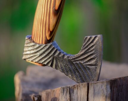 CUSTOM CARBON STEEL VIKING AXE