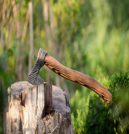 CUSTOM HANDMADE CARBON STEEL VIKING AXE