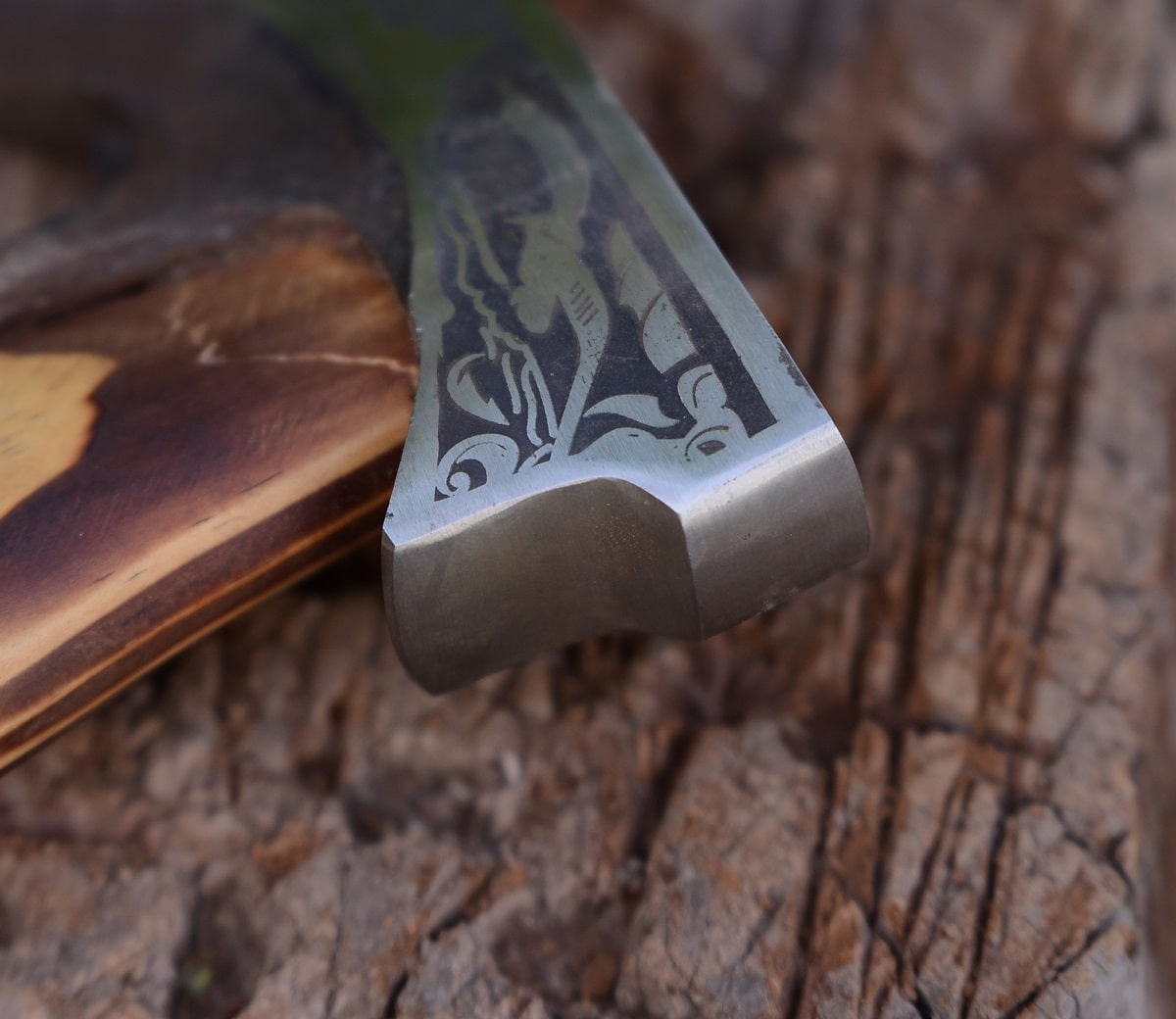 Carbon Steel Viking Axe Rose Wood Carbon Steel Viking Axe Rose Wood